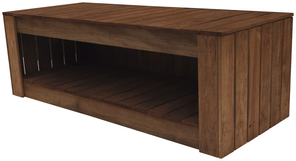 Banc de jardin + range bûches - Brico Dépôt