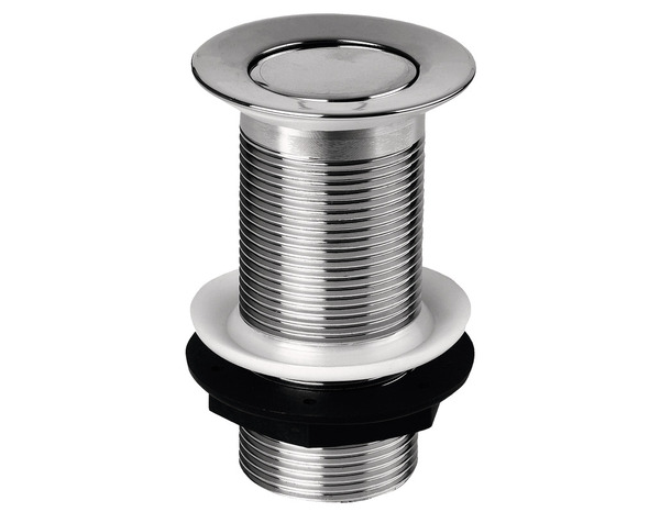 Bonde chromée à clapet rotatif sans trop-plein - Ø 100 mm - Brico Dépôt