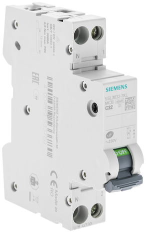 Disjoncteur 4,5 Ka 32A phase neutre - Siemens - Brico Dépôt