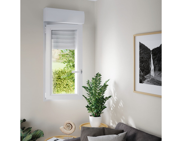 Fenêtre PVC blanc oscillo-battante 1 vantail gauche + volet roulant h.75 x l.60 cm - GoodHome - Brico Dépôt