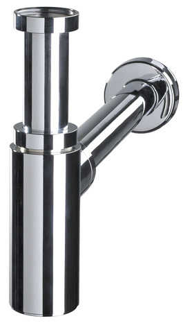 Siphon pour évier chromé 32 mm + tuyau - Brico Dépôt