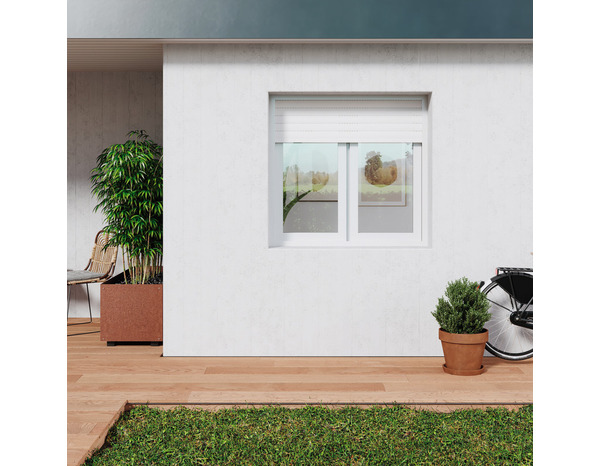 Fenêtre PVC blanc oscillo-battante 2 vantaux + volet roulant h.155 x l.100 cm - GoodHome - Brico Dépôt