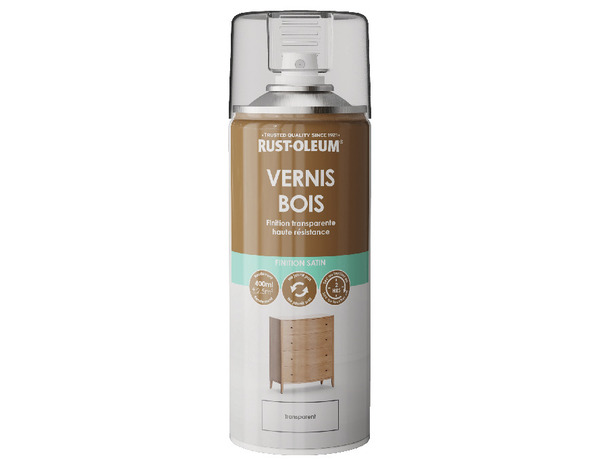 Aérosol Vernis bois 400 ml Transparent satin - Brico Dépôt