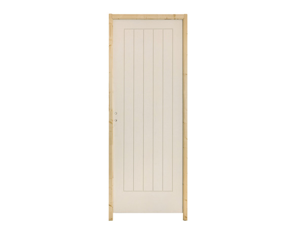 Bloc-porte prépeint "Cottage" droit - l. 73 cm - Brico Dépôt
