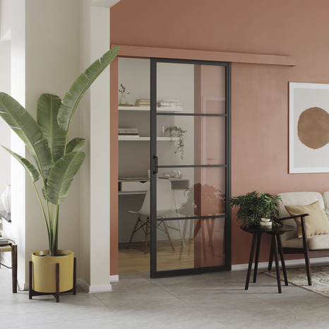 Porte coulissante "Loft" H. 204 cm x Larg. 83 cm - Brico Dépôt