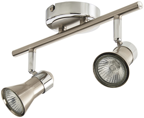 Plafonnier 2 spots gu10 métal chromé aphroditus - Colours - Brico Dépôt