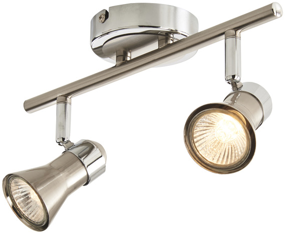 Plafonnier 2 spots gu10 métal chromé aphroditus - Colours - Brico Dépôt