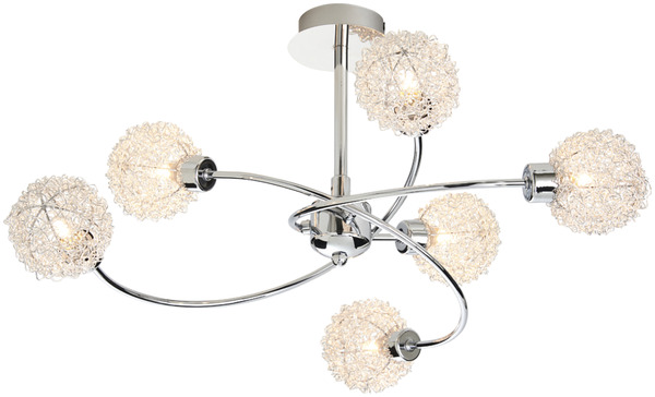 Plafonnier 6 spots métal design "Caelus" H. 30 x Ø 62 cm - Colours - Brico Dépôt