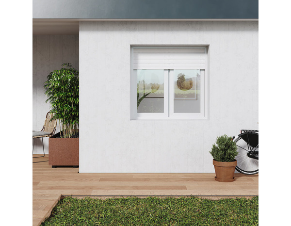 Fenêtre PVC blanc oscillo-battante 2 vantaux + volet roulant h.115 x l.100 cm - GoodHome - Brico Dépôt