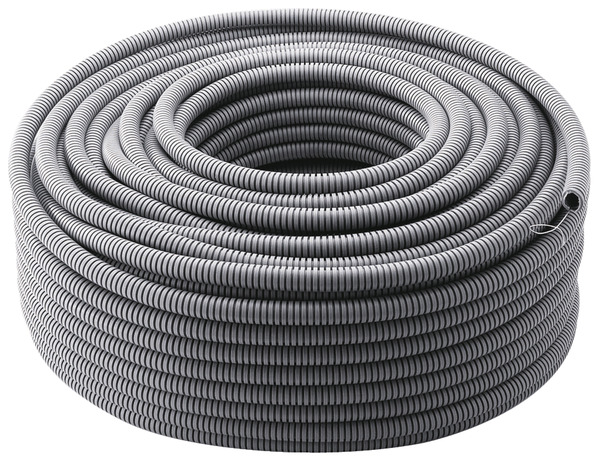 Gaine nue icta Gris RAL 7035 L. 100 m Ø 25 mm - Brico Dépôt