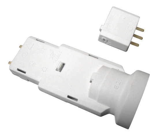 Lot de 4 fiches + douilles DCL E27 - Zenitech - Brico Dépôt