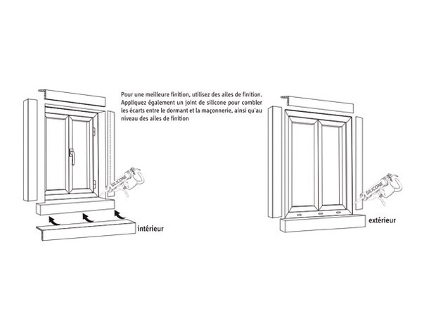 Habillage en L pour fenêtre alu - Gris - 6 x 3 - GoodHome - Brico Dépôt