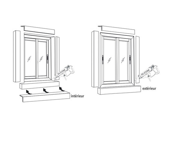 Habillage fenêtre alu coulissant - Blanc - 3,5 x 3,5 - GoodHome - Brico Dépôt
