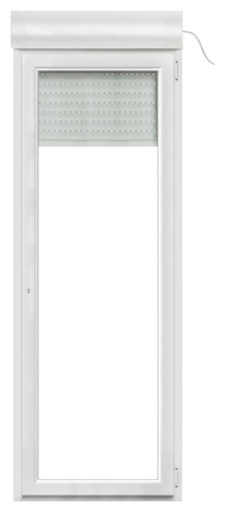 Porte-fenêtre PVC blanc 1 vantail droit + volet roulant H.205 x l.80 cm - GoodHome - Brico Dépôt