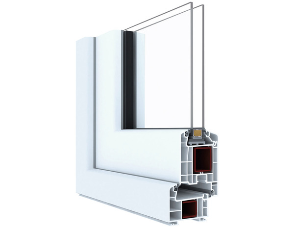 Porte-fenêtre PVC blanc 1 vantail droit H.205 x l.80 cm - GoodHome - Brico Dépôt