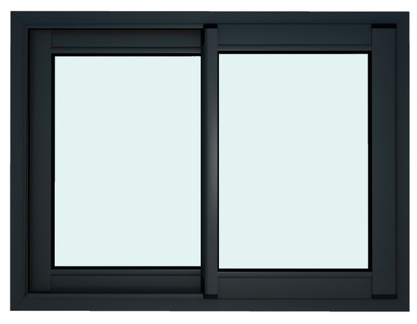 Fenêtre aluminium gris coulissante 2 vantaux h.75 x l.120 cm - GoodHome - Brico Dépôt