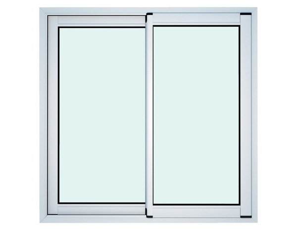 Fenêtre aluminium blanc coulissante 2 vantaux h.135 x l.140 cm - GoodHome - Brico Dépôt