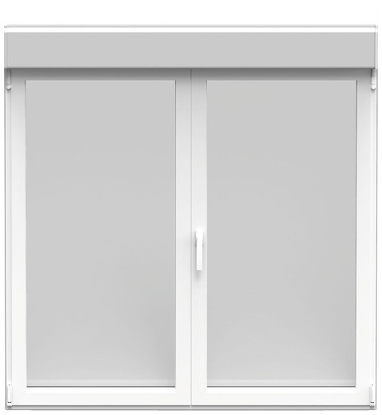 Fenêtre aluminium blanc oscillo-battante 2 vantaux + volet roulant h.75 x l.120 cm - GoodHome - Brico Dépôt