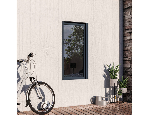 Fenêtre aluminium gris oscillo-battante 1 vantail gauche + volet roulant h.75 x l.60 cm - GoodHome - Brico Dépôt