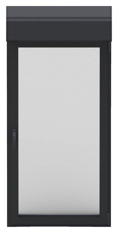 Fenêtre aluminium gris oscillo-battante 1 vantail gauche + volet roulant h.75 x l.60 cm - GoodHome - Brico Dépôt