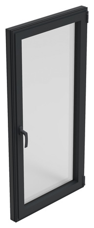 Fenêtre aluminium gris oscillo-battante 1 vantail gauche h.95 x l.60 cm - GoodHome - Brico Dépôt