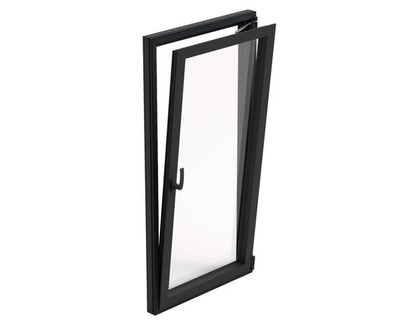 Fenêtre aluminium gris oscillo-battante 1 vantail droit h.95 x l.80 cm - GoodHome - Brico Dépôt