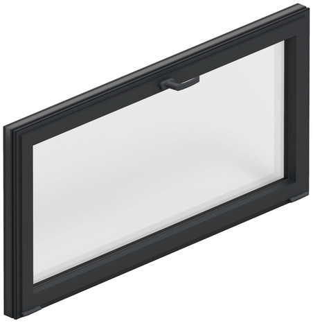 Châssis abattant aluminium 1 vantail gris h.45 x l.100 cm - GoodHome - Brico Dépôt