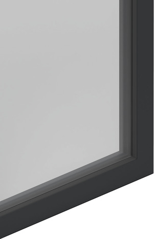 Châssis abattant aluminium 1 vantail gris h.45 x l.100 cm - GoodHome - Brico Dépôt