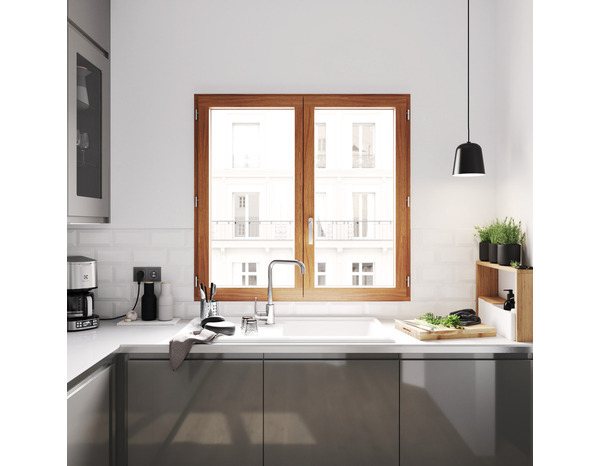 Fenêtre bois battante 2 vantaux H.95 x l.120 cm - GoodHome - Brico Dépôt