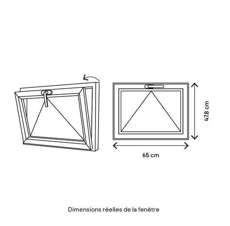 Châssis abattant bois H.45 x l.60 - GoodHome - Brico Dépôt