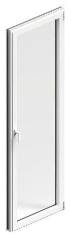 Porte-fenêtre aluminium blanc 1 vantail gauche H.215 x l.80 cm - GoodHome - Brico Dépôt