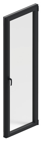 Porte-fenêtre aluminium gris 1 vantail droit H.215 x l.80 cm - GoodHome - Brico Dépôt