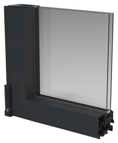 Porte-fenêtre aluminium gris 2 vantaux H.205 x l.120 cm - GoodHome - Brico Dépôt