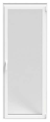 Porte-fenêtre aluminium blanc 1 vantail gauche H.205 x l.80 cm - GoodHome - Brico Dépôt