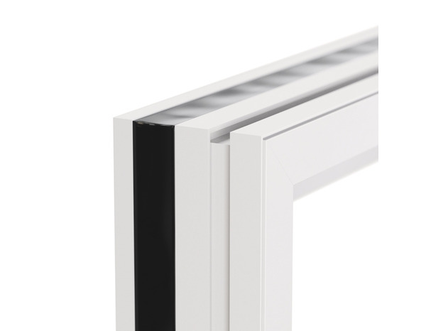 Porte-fenêtre aluminium blanc 1 vantail gauche H.205 x l.80 cm - GoodHome - Brico Dépôt