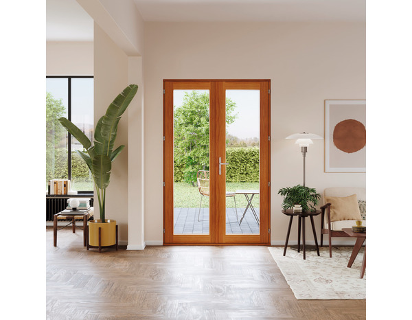 Porte-fenêtre bois 2 vantaux H.215 x l.120 cm - GoodHome - Brico Dépôt