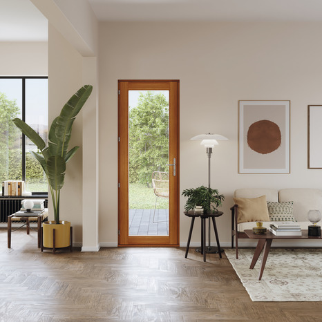 Porte-fenêtre bois 1 vantail gauche H.215 x l.80 cm - GoodHome - Brico Dépôt