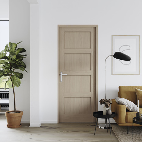 Bloc-porte "Connemara" chêne gauche - 83 cm - GoodHome - Brico Dépôt