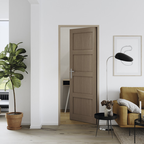 Bloc-porte "Connemara" chêne droit 83 x l. 83 cm - GoodHome - Brico Dépôt