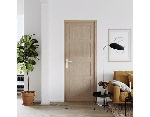 Bloc-porte "Connemara" chêne droit 83 x l. 83 cm - GoodHome - Brico Dépôt