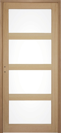 Bloc-porte "Connemara" vitre chêne droit 73 x l. 73 cm - GoodHome - Brico Dépôt