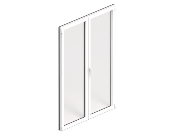 Porte-fenêtre aluminium 2 vantaux H. 205 x l. 100 cm - GoodHome - Brico Dépôt