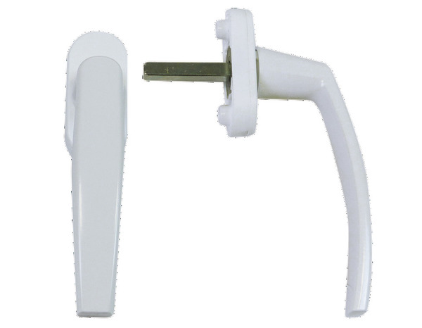 Poignée alu blanche pour fenêtre PVC blanche arrondie - sans clé - GoodHome - Brico Dépôt