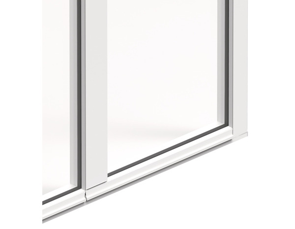 Porte-fenêtre aluminium blanc 2 vantaux H.215 x l.100 cm - GoodHome - GoodHome - Brico Dépôt