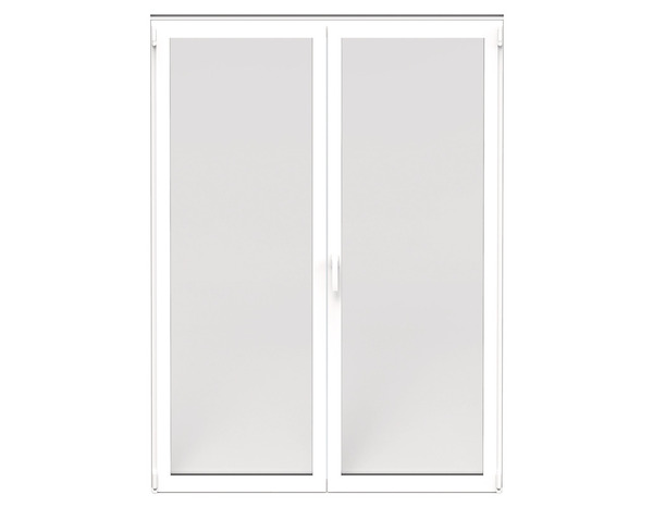 Porte-fenêtre aluminium blanc 2 vantaux - H.215 x l.100 cm - GoodHome - GoodHome - Brico Dépôt