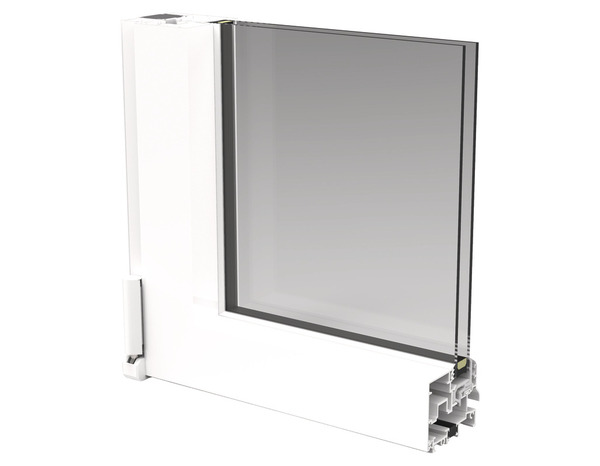 Porte-fenêtre aluminium blanc 2 vantaux + volet roulant H.215 x l.120 cm - GoodHome - Brico Dépôt