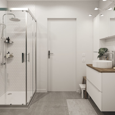 Bloc-porte "Alpille" blanc gauche 83 x l. 83 cm - Brico Dépôt