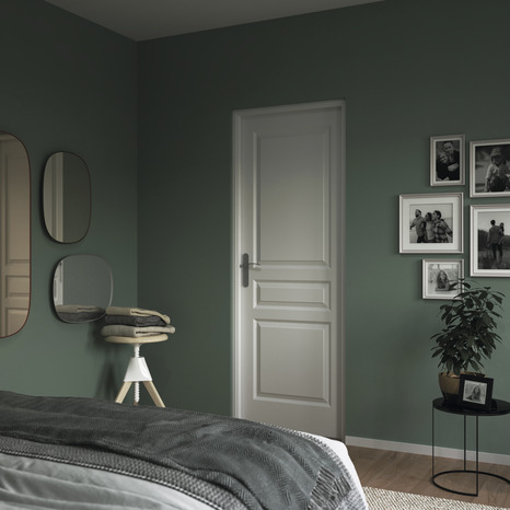 Bloc-porte "Ordesa" 3 panneaux prépeint droit 83 x l. 83 cm - Brico Dépôt