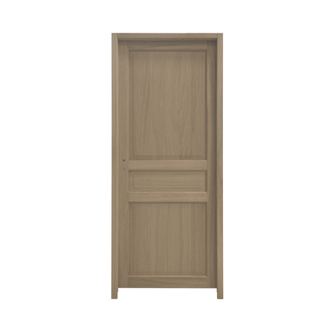 Bloc-porte 3 panneaux plaqué chêne "Ordesa" - l. 83 cm - Brico Dépôt