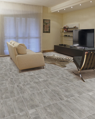 Carrelage de sol intérieur "Woodey" gris - l. 45 x L. 45 cm - Brico Dépôt